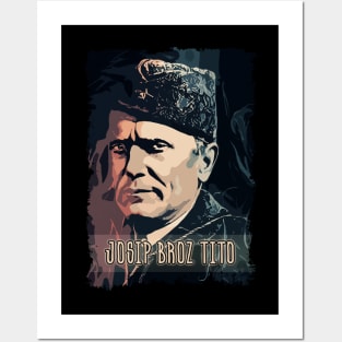 Josip Broz Tito the President of Yugoslavia SFRJ Abstract Color illustration Posters and Art